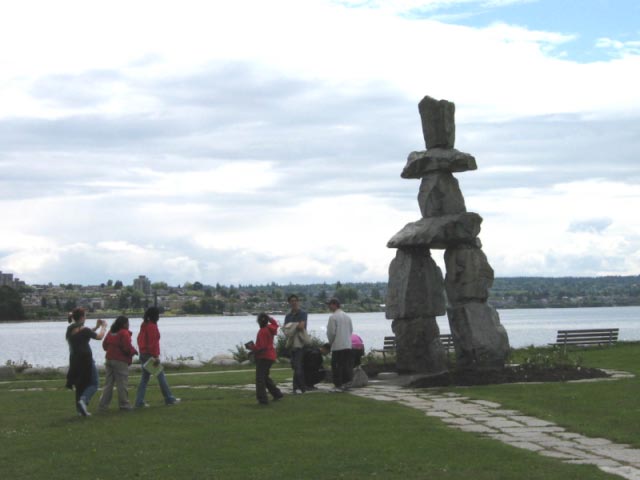 Het Inukshuk monument in Vancouver